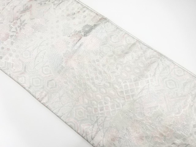 JAPANESE FUKURO OBI / SAGANISHIKI / WOVEN FLOWER CLASSICAL PATTERN